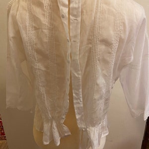 Antique 20s white embroidered blouse image 3