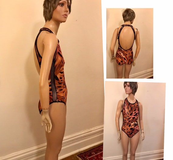 tiger print one piece swimsuit