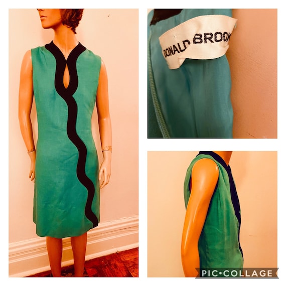 Donald Brooks 60’s apple green linen sheath