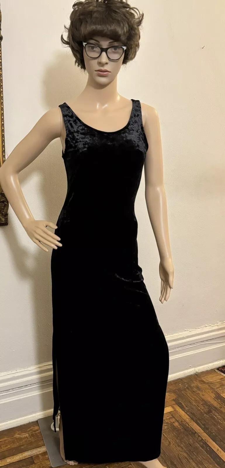 strapless open back dress 90s prom dress red velvet party cocktail formal gown