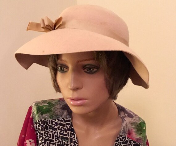 40's beige felt fedora
