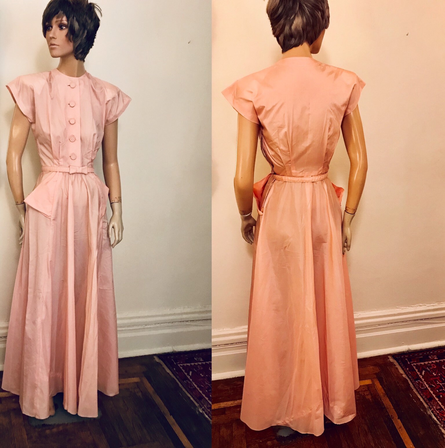 pink dinner gown