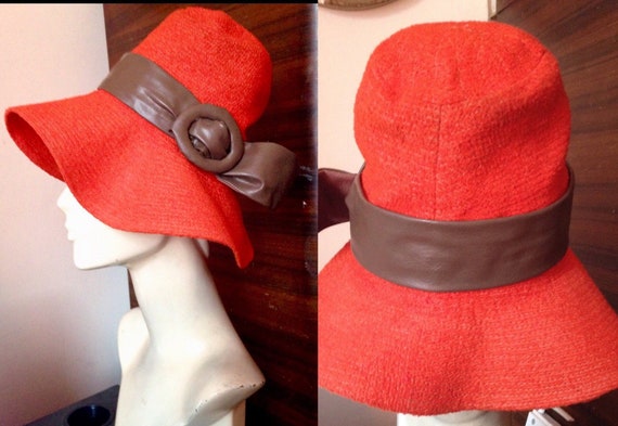 orange floppy hat