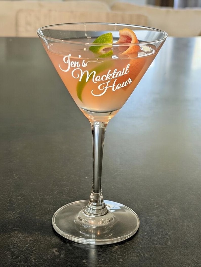 Personalized “a Tini Bit Older” Martini Glass Engraved Cocktail Glass ...