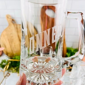 Personalized Hand Engraved Beer Mugs| Custom Birthday Gift With Name | Anniversary Gift| 15oz or 25oz