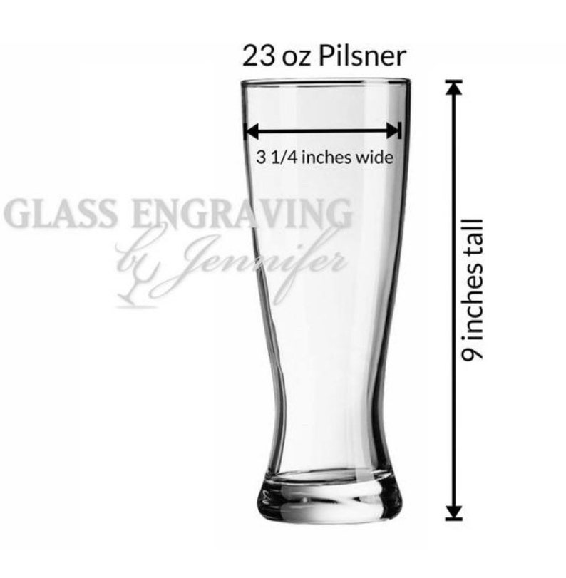 Anniversary Pilsner Glasses Personalized with Carved Tree, Heart, Initials and Date Set of 2 image 2
