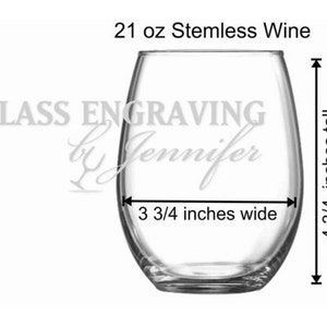 21oz MR & MRS Stemless Wine Glasses image 2