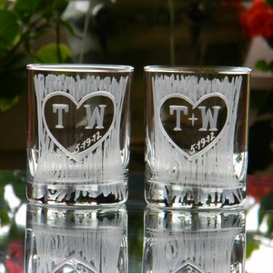 Wedding, Anniversary or Engagement Carved Tree Trunk Rock DOF Glasses ...