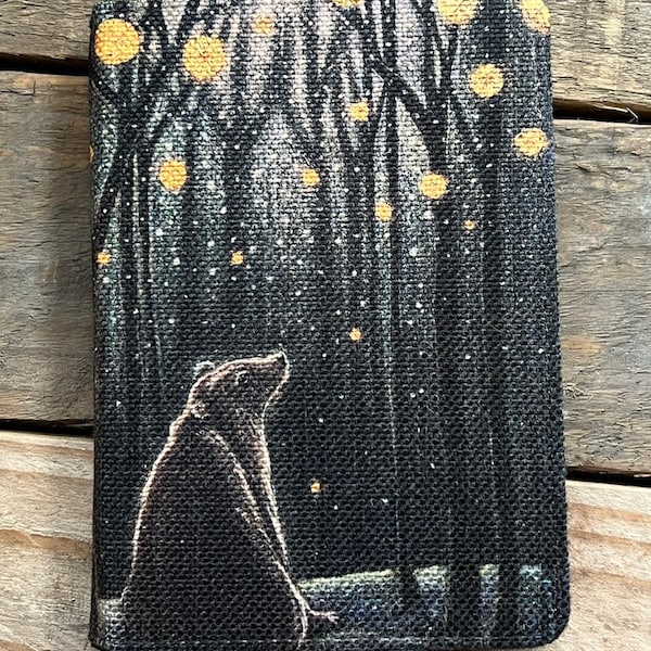 Bears in the stars cloth bound refillable notebook and journal