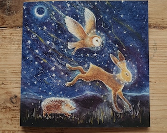 Summoning the Winter Solstice Greetings Card by Hannah Willow