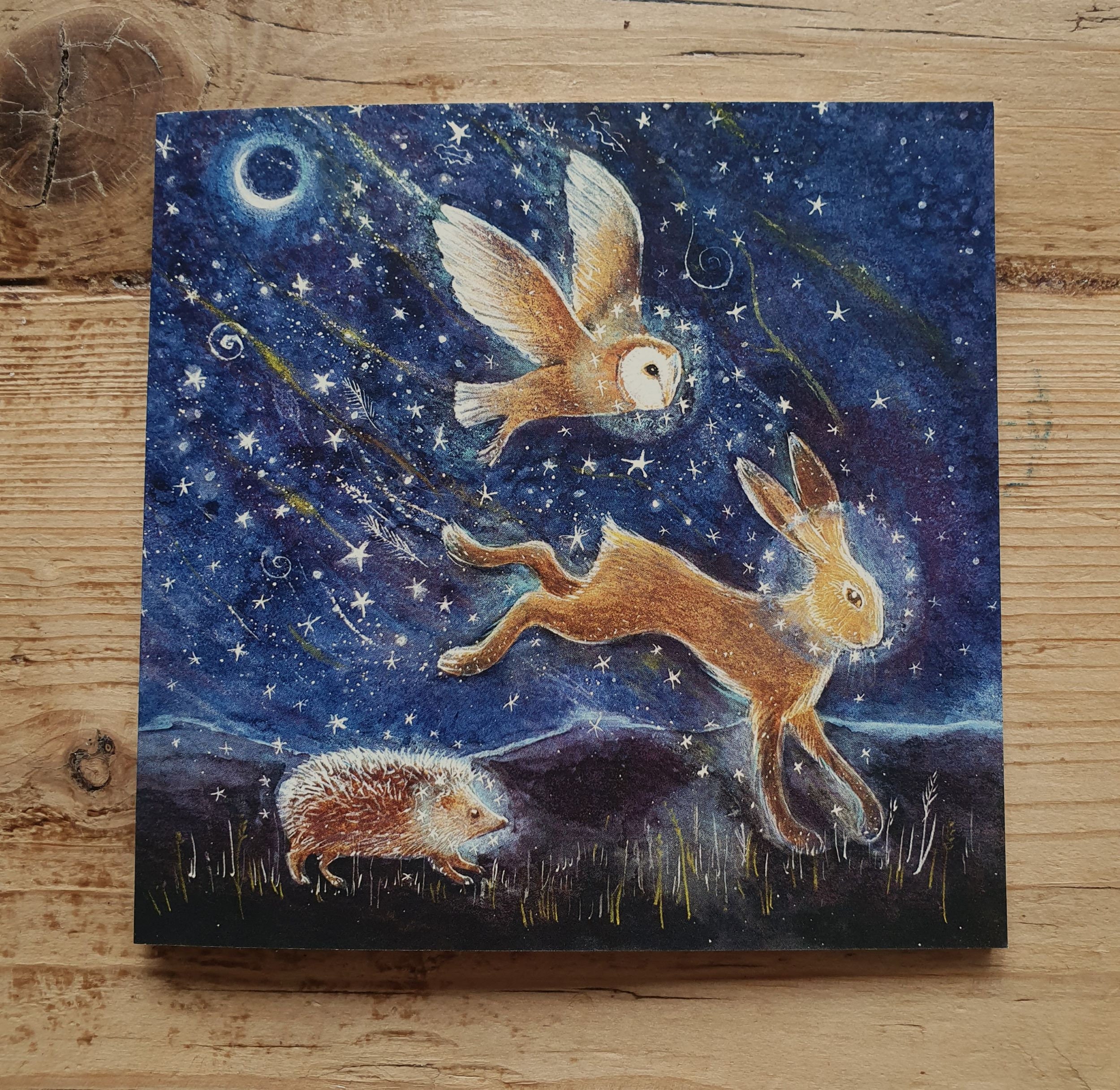 Summoning the Winter Solstice Greetings Card by Hannah Willow