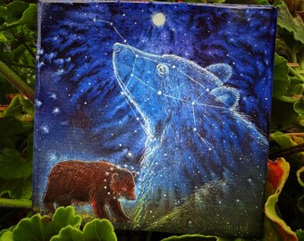 Ceramic Bear Coaster: Vibrant Drink Coaster - Etsy