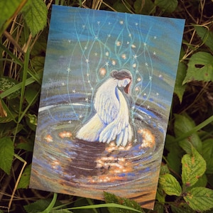 Hälsningskort med formskiftare av Hannah Willow. Kort för henne.