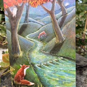 Carte de voeux Au bord de la rivière par Hannah Willow