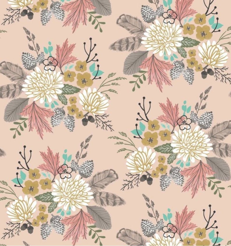 Pink Boho Floral Baby Blanket for Girls Boho Baby Bedding Etsy