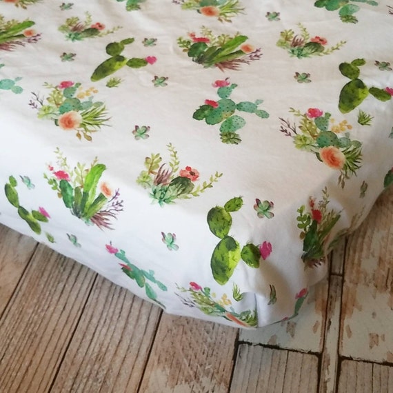 succulent crib sheet