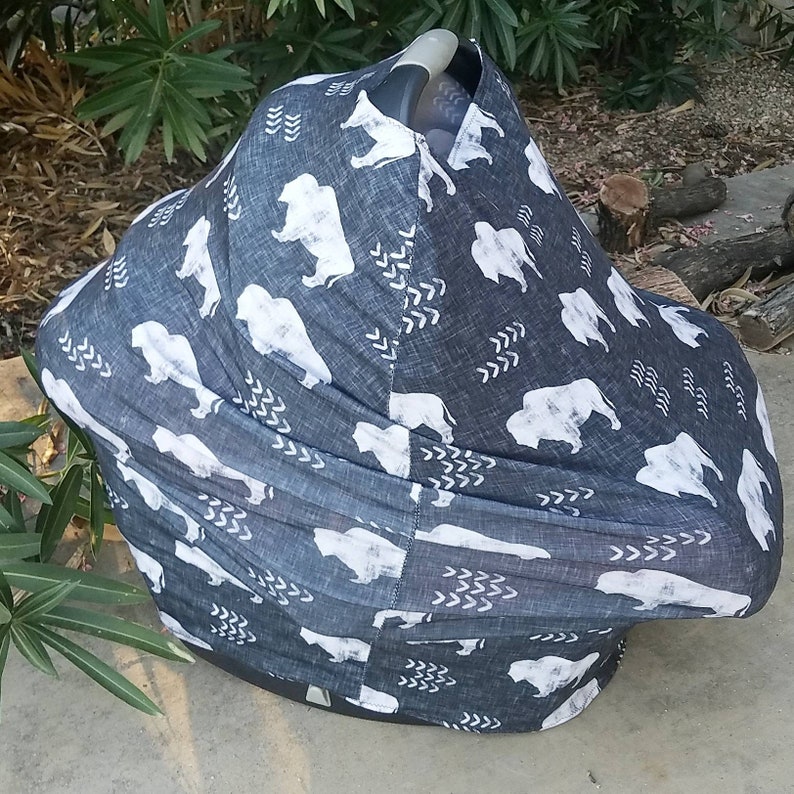 Buffalo Car Seat Cover Nursing Poncho Baby Car Seat Canopy Etsy