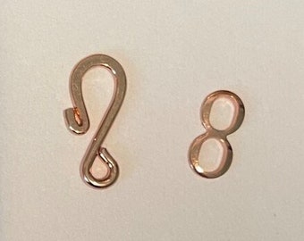 Fifty (50) Copper-plated Hook and Eye Clasps - Easy-to-Use, Pretty, Affordable!