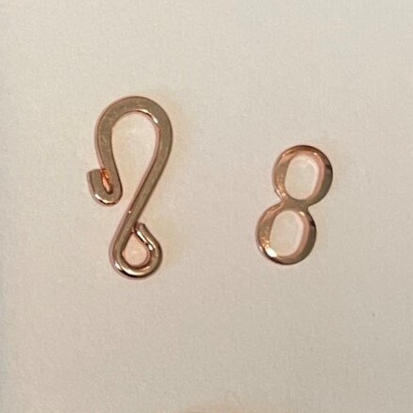 Fifty (50) Copper-plated Hook and Eye Clasps - Easy-to-Use, Pretty, Affordable!