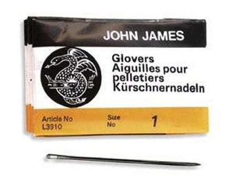 All Sizes John James GLOVERS NEEDLES - Great for Leather! Glover's Glover Sizes 1 - 12