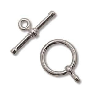 36 Beadsmith Silver Plated Toggle Clasps - 8mm - Very Attractive!
