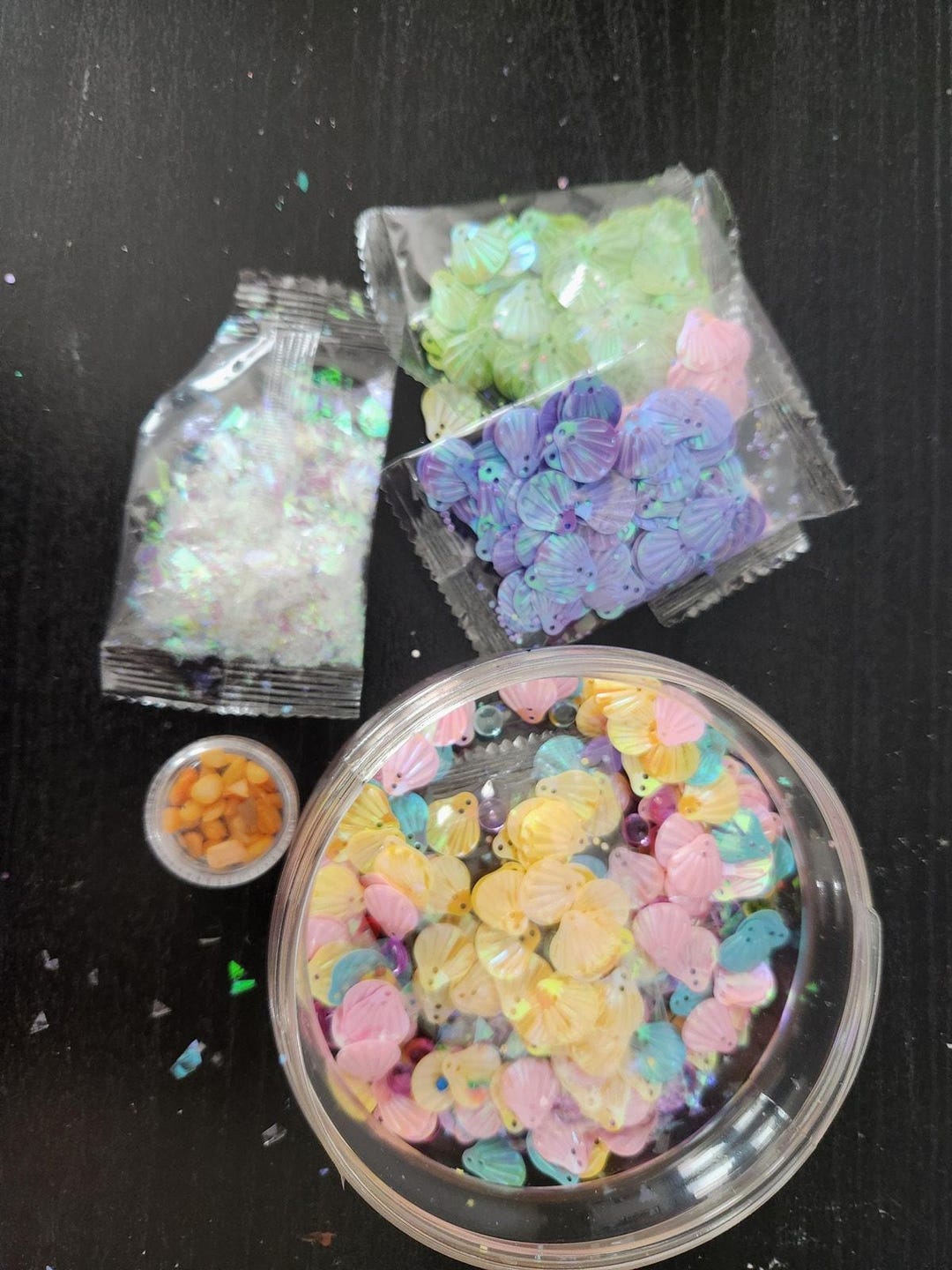 Shell Sequins: Multicolor Glitter Confetti - Etsy