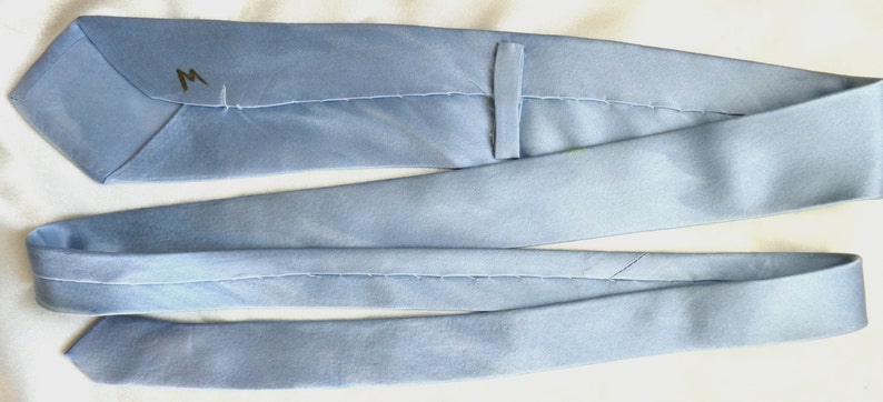 silk necktie Oak Leaves blue sky men unique luxury hand painted image 3