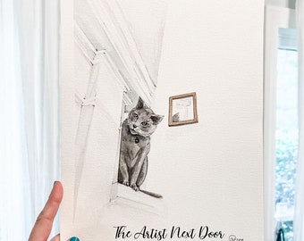 Custom Pet Portrait — hand painted watercolor pet portrait