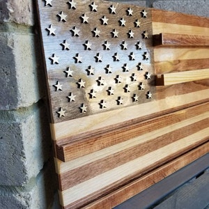 Small American Flag Coin Rack - STAIN