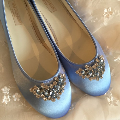 Cinderella Shoes Wedding Shoes Blue Bridal Shoes Ballet | Etsy
