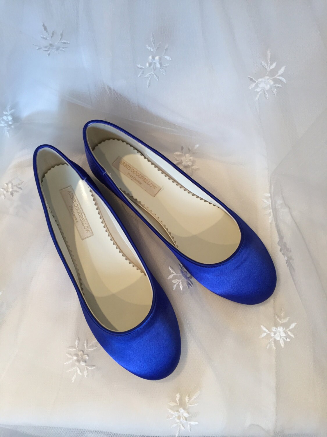 Sapphire Blue Flat Shoes Royal Blue Wedding Shoes | Etsy