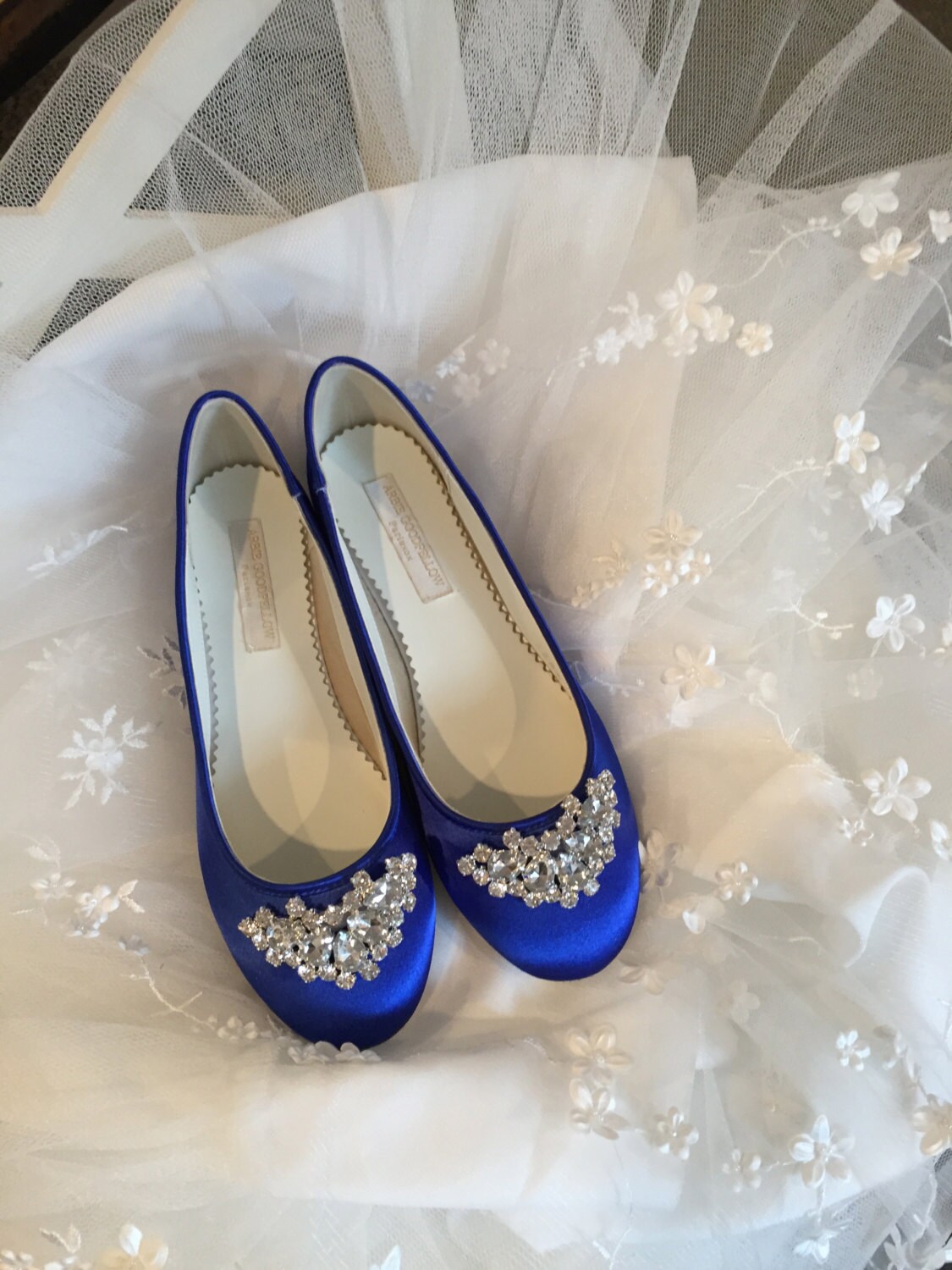 Royal Blue Wedding Shoes Ballet Flats Closed Toe Flats | Etsy