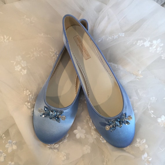 Wedding Ballet Slipper Shoes Wedding Shoes Blue Wedding | Etsy