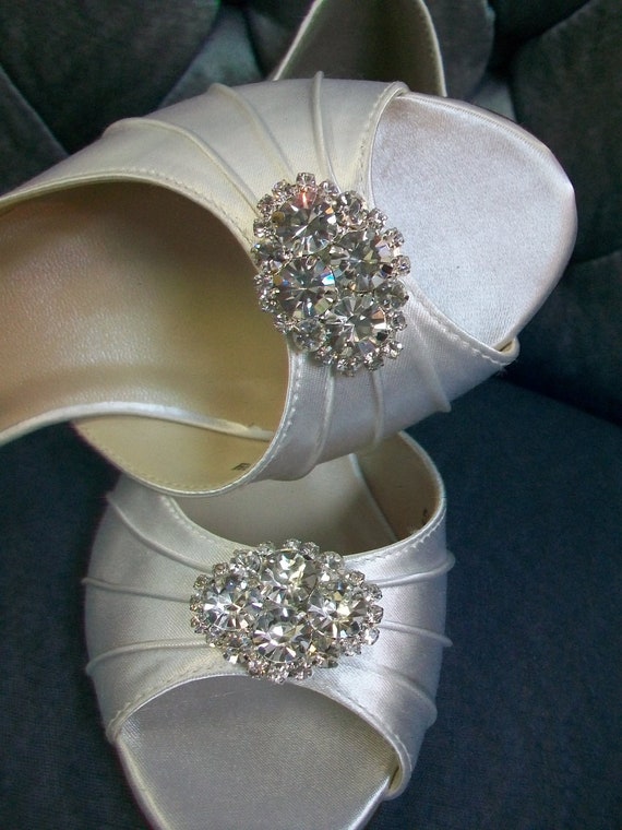 Wedding Shoe Crystal Shoe Peep Toe Choose Over 100