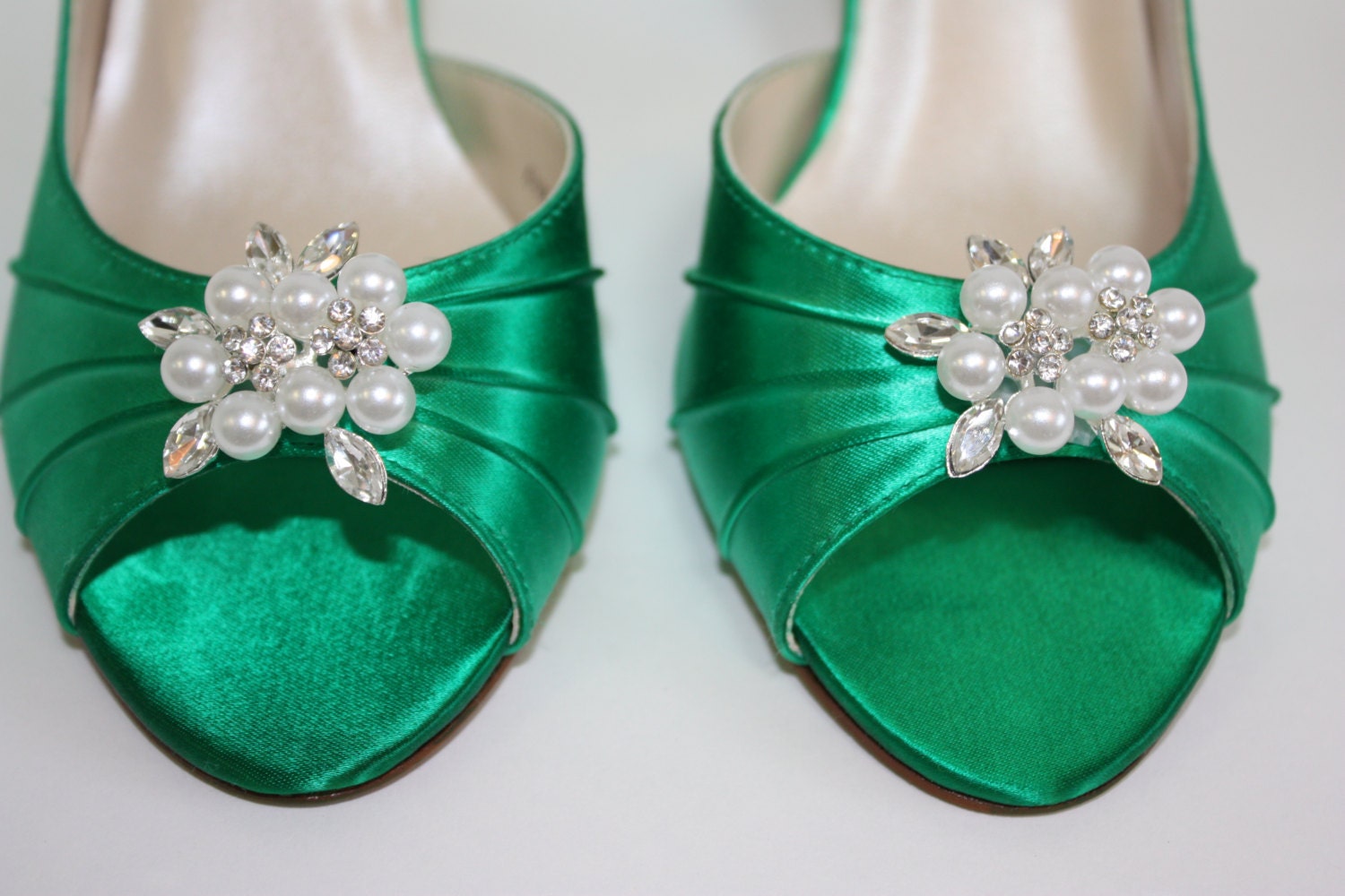 Pearl wedding shoes Choose your color and heel height Etsy