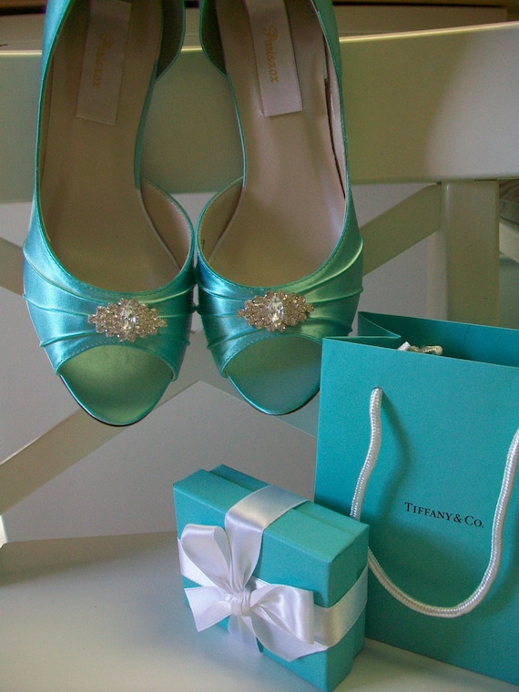 aqua wedding shoes