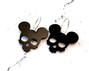 Mickey Inspired Halloween Skull Earrings, Mickey Inspired Halloween Skull,  New 5 dollar Mickey Inspired Halloween Skull earrings