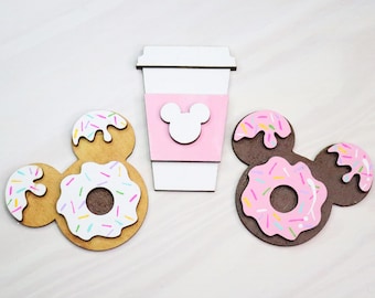 Mickey Donut Magnet Set/ Mickey Magnet Set/ Disney Donut Magnet Set/ Magnet Gift Set/ Mickey Magnets/ Donut Mickey Magnet Set/ Mickey Decor