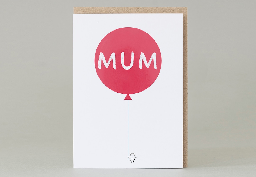 Mum Balloon Card | Cute Mother's Day Card | Best Mum Card | Mum ...