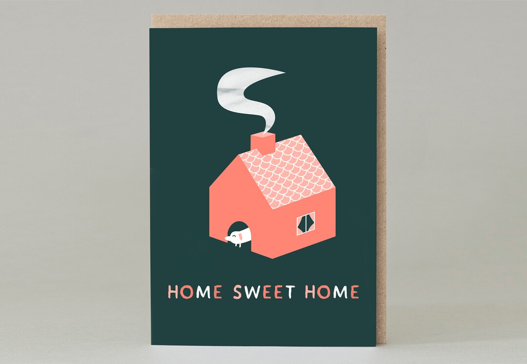 Sausage Dog Home Sweet Home Card New Home Card Good Luck Etsy