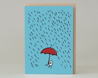 Rainy Day (Card) | Here For You Card | Things Will get Better | The Rain Will Pass | It's Okay To Be Sad | Red Umbrella | Send Direct |