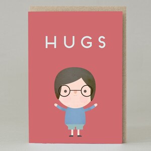 Hugs card | Sending Support |  Self Isolating Hug |Quarantine Hug Card | Miss You | Post A Hug | Thinking Of You | Love, Just Because card.