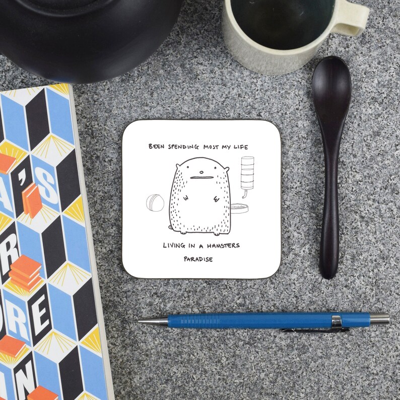 View of Hamster Coaster Hamster Lover Gift Funny Gift Coolio - Etsy