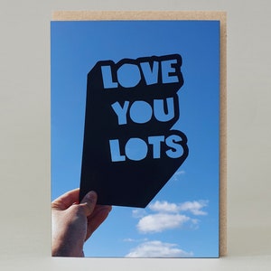Love you lots - Valentine's Day Card | Cut out | Love typology Card | Send Card Direct | Add Your Own Message