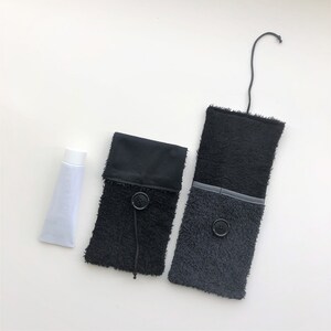 schwarzer Zahnbürstenhalter, Zahnputztasche, Zahnpastatasche, Campingausrüstung, waschbarer Reiseorganizer, Geschenk für Ihn