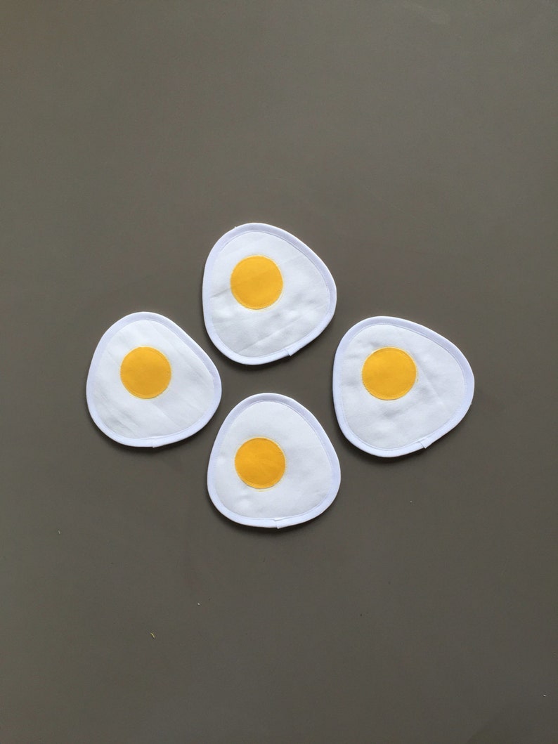 Egg Lover Gift Fun Egg Coasters Fried Egg Mug Rug Etsy