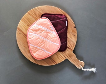 fish potholders - pink salmon tuna kitchen potholders - handmade fish hotpads - fun kitchen gift - fish lover gift