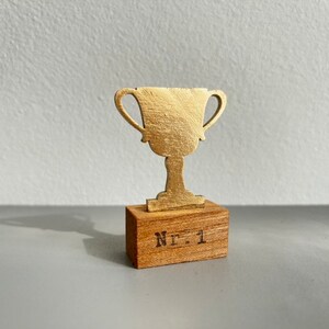 copo troféu de ouro cartão comemorativo presente de decoração de prateleira - copa dos campeões 3D número um você é a melhor caixa de presente - presente de dia dos pais - presente vencedor