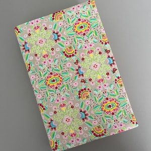 Copertina del libro floreale, protezione del libro regolabile, copertina reversibile per libro in brossura e con copertina rigida, sovraccoperta in tessuto, regalo per gli amanti dei libri