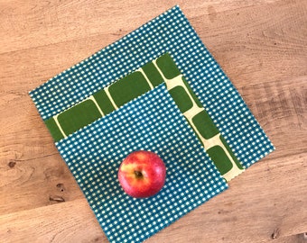 Reusable Waxed Cotton Food Wrap Set: Eco-Friendly Food Saver